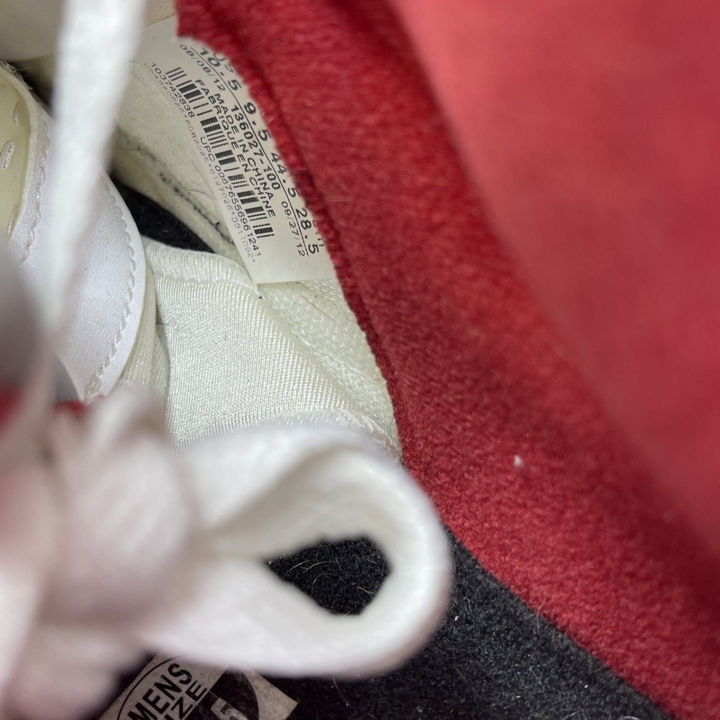 Size 10.5 - Air Jordan 5 Retro 2013 White Fire Red Leather (136027-100)