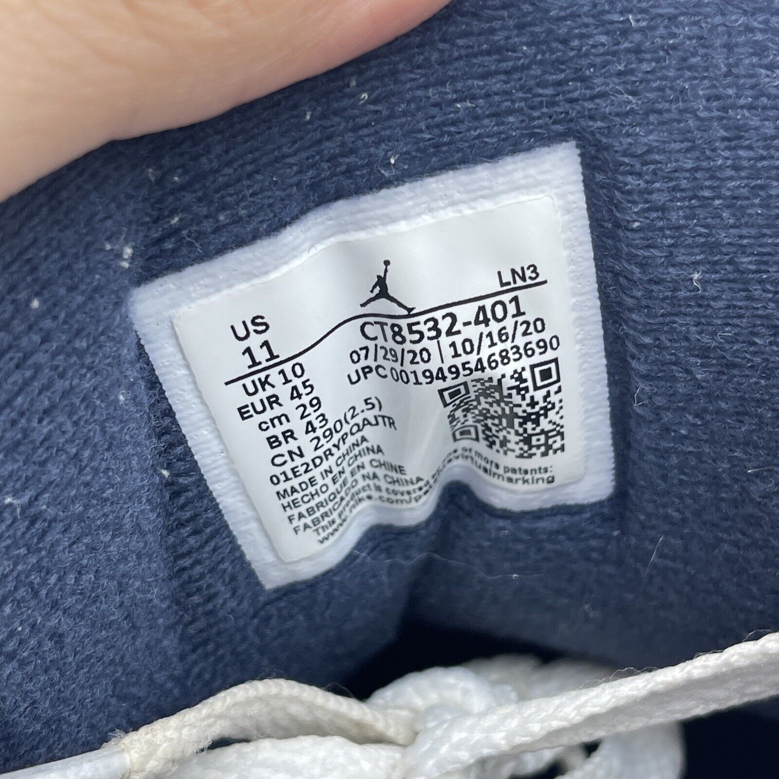 Size 11 - Jordan 3 Retro Blue Grey White Leather Suede (CT8532-401)