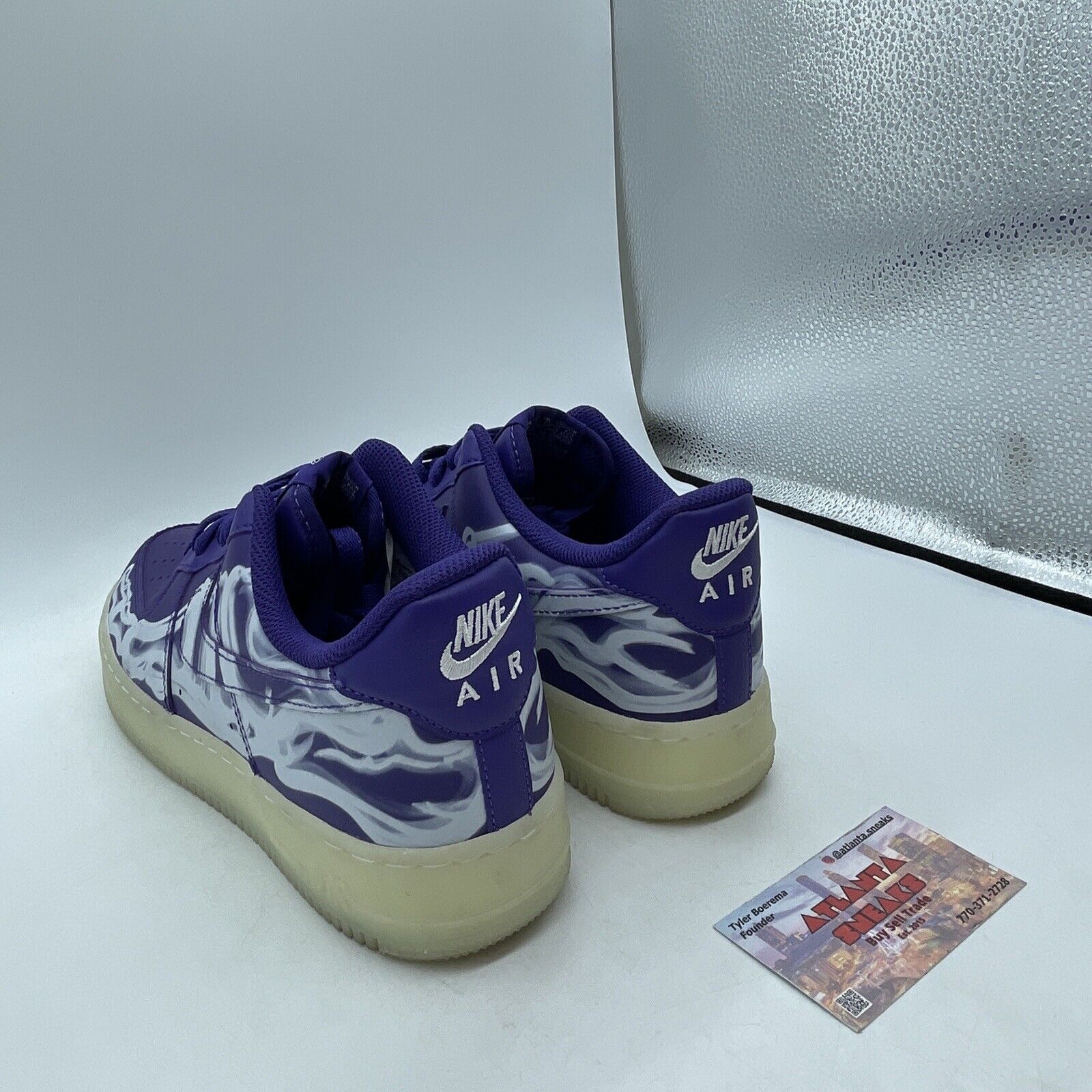 Size 9.5 - Nike Air Force 1 Low Purple Skeleton White (CU8067-500)