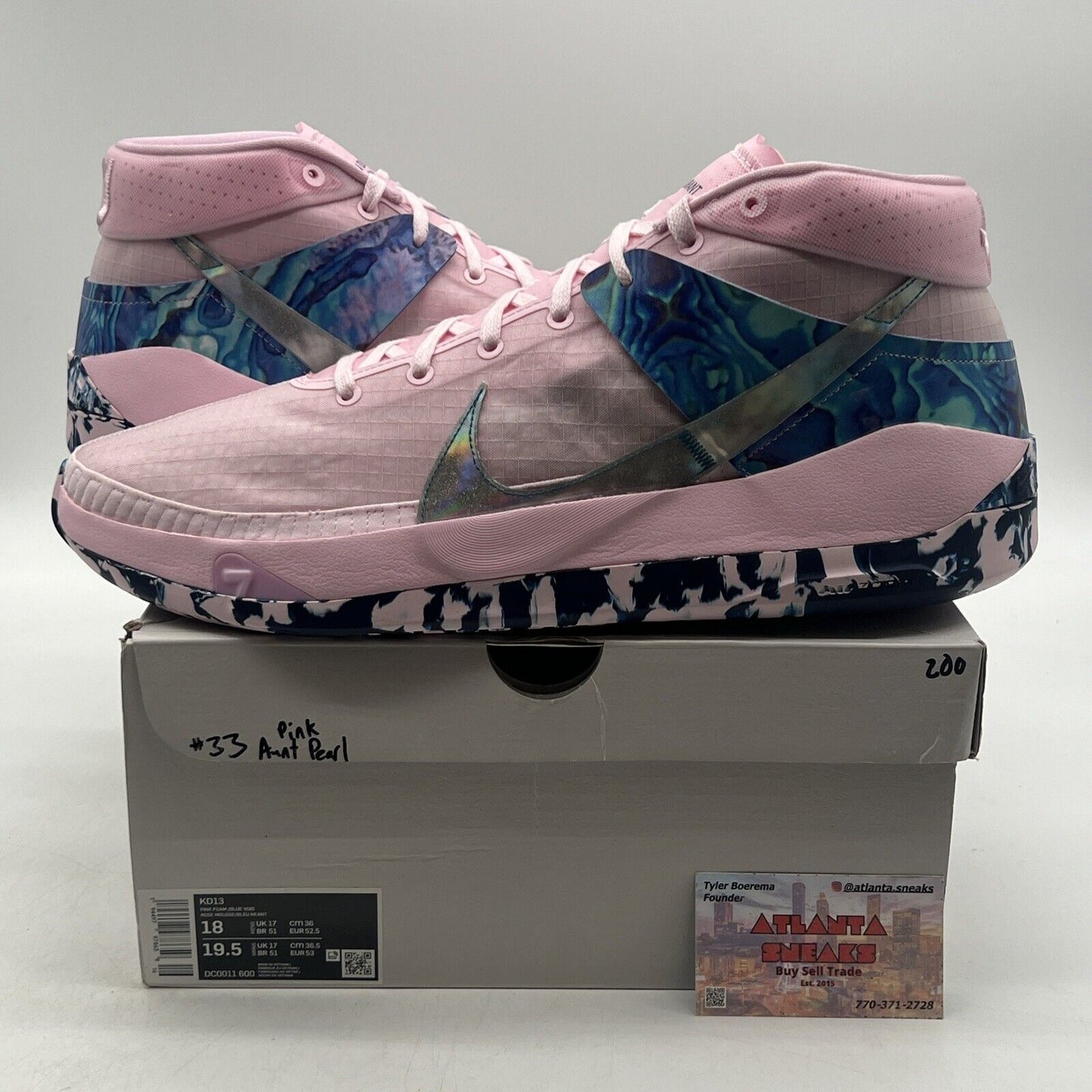 Size 18 - Nike KD 13 Aunt Pearl Navy Pink (DC0011-600)