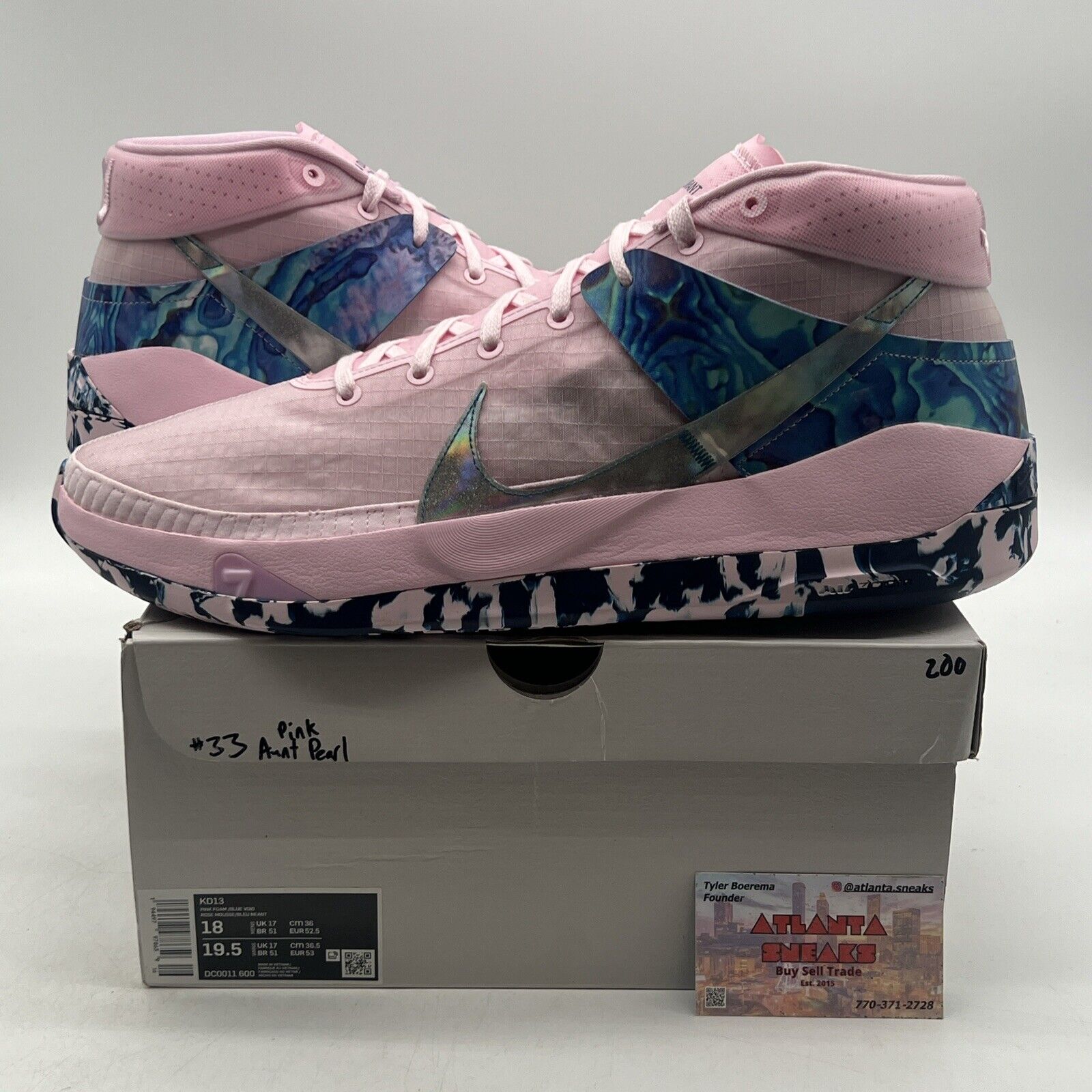 Size 18 - Nike KD 13 Aunt Pearl Navy Pink (DC0011-600)