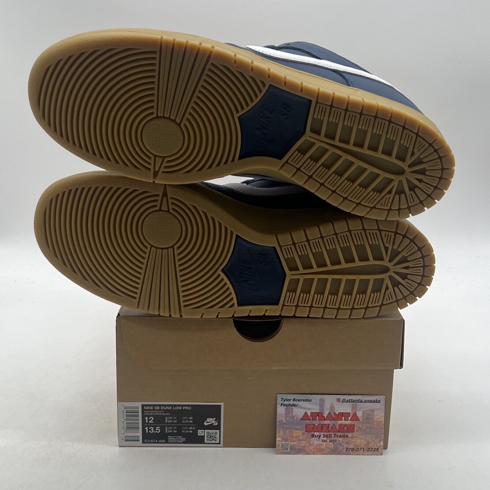 Size 12 - Nike SB Dunk Low Pro ISO Orange Label Navy Gum Light Brown FJ1674-400