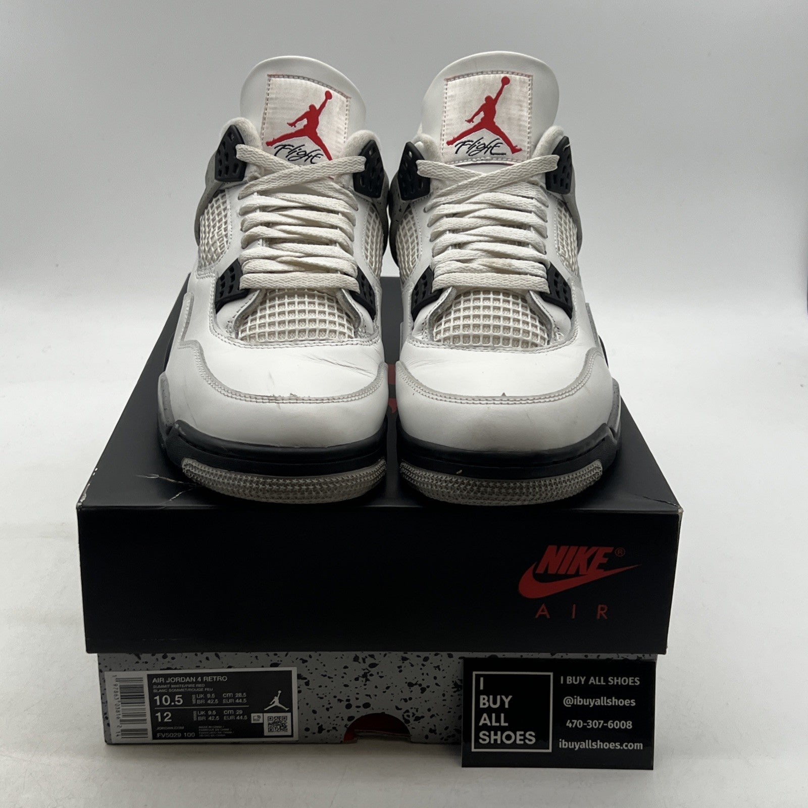 Size 10.5 - Air Jordan 4 Retro OG 2025 White Cement (FV5029-100)