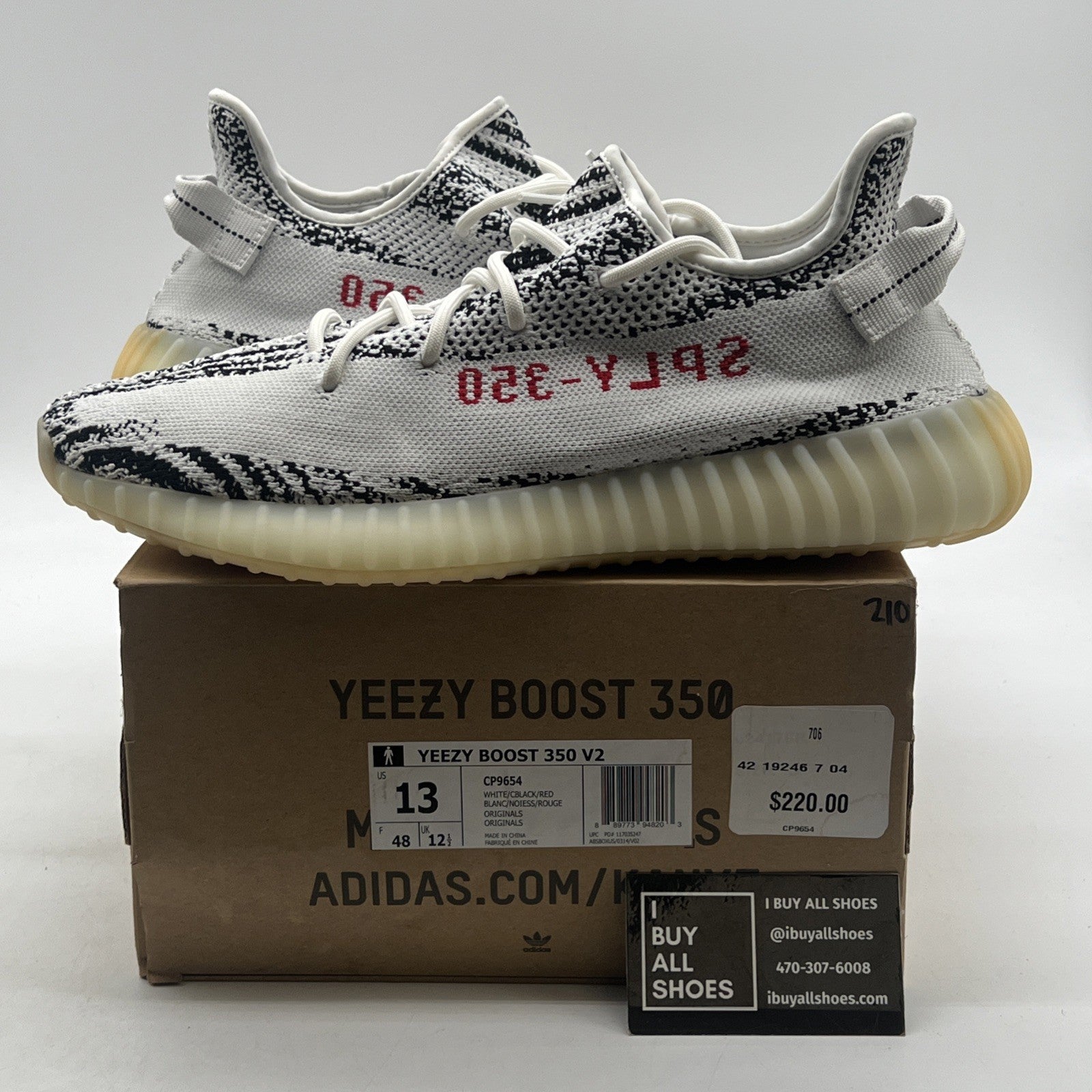 Size 13 - adidas Yeezy Boost 350 V2 Low Zebra (CP9654)