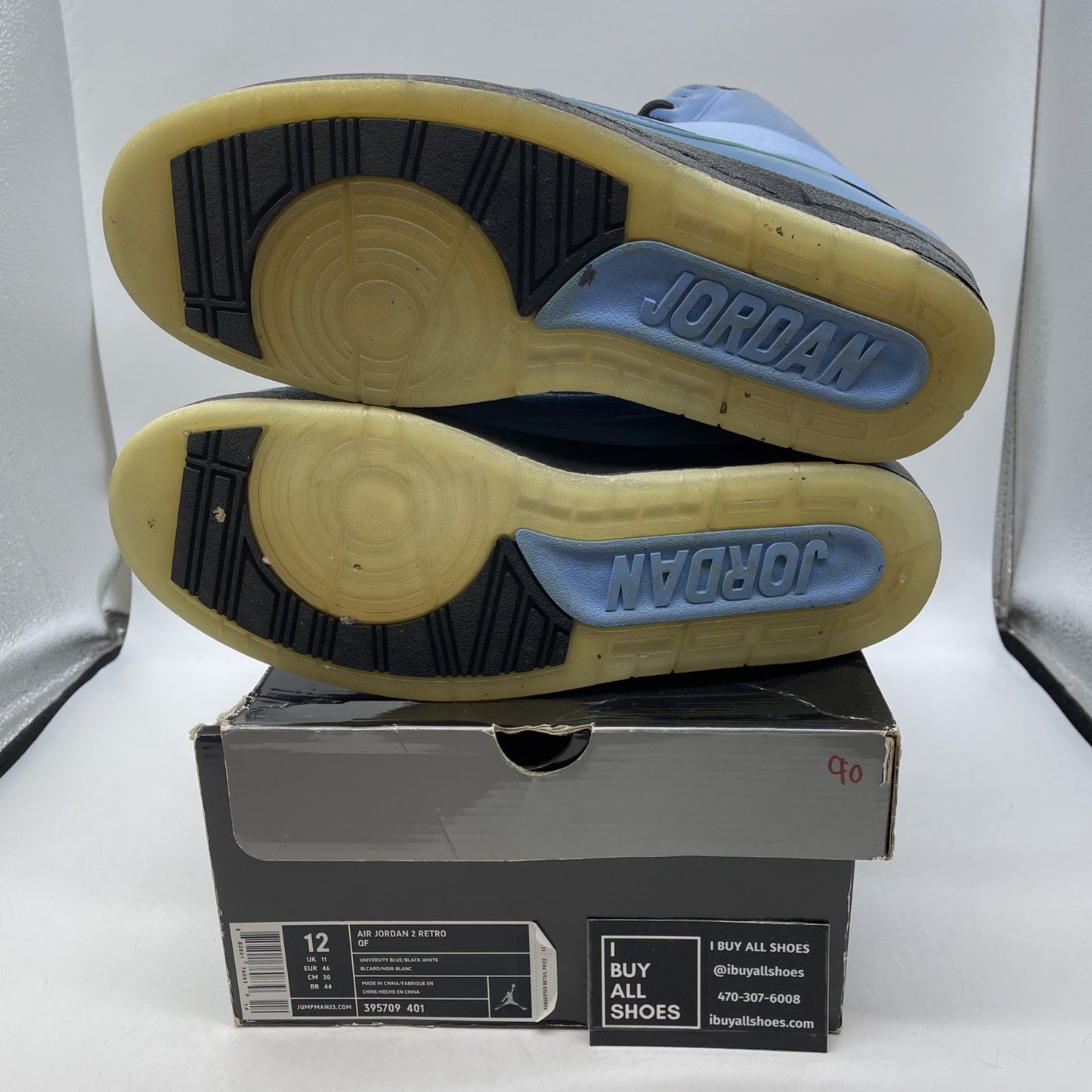 Size 12 - Air Jordan 2 Retro QF University Blue (395709-401)