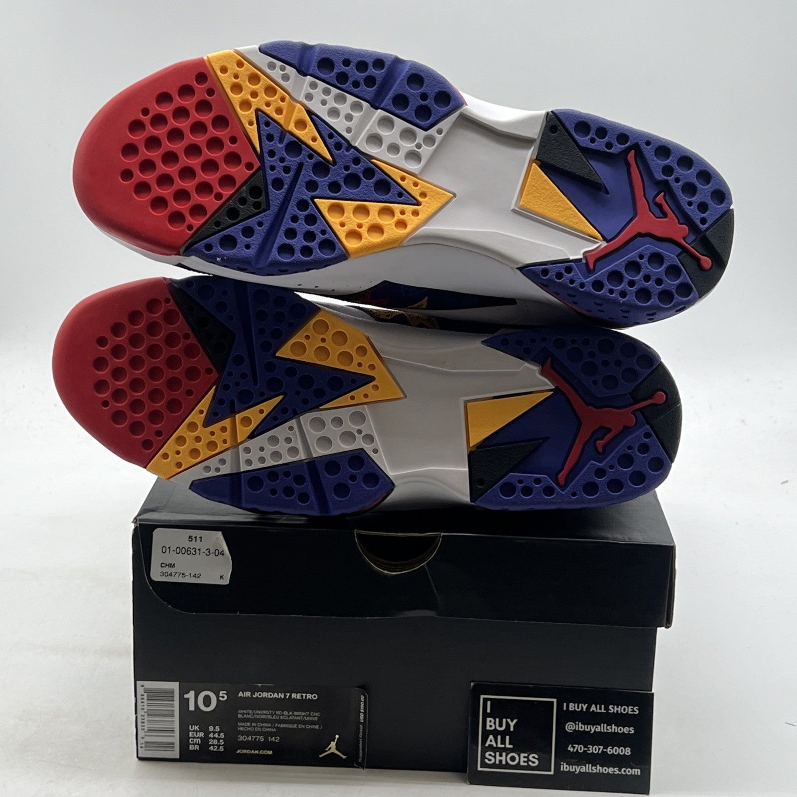 Size 10.5 - Air Jordan 7 Retro Sweater (304775-142)