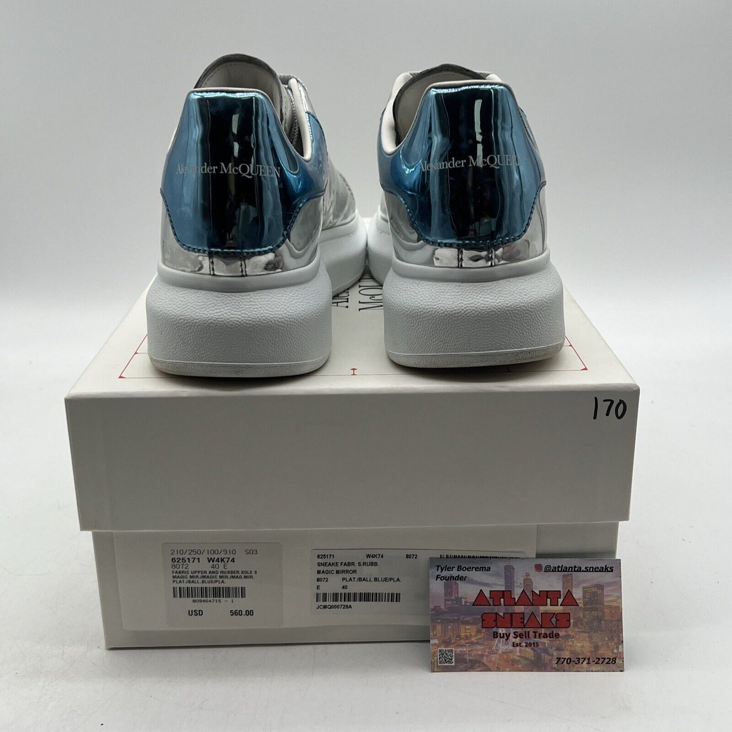 Alexander Ccqueen Sneakers Magic Mirror - Silver Blue (625171-W4K74-8072)