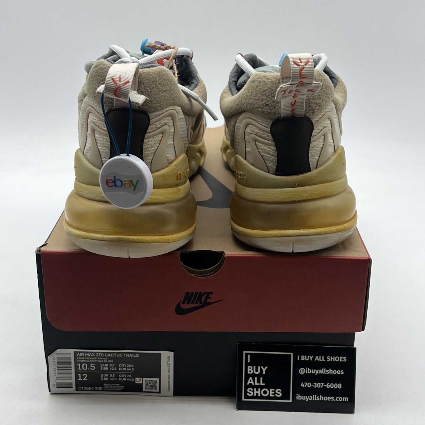 Size 10.5 - Nike Travis Scott x Air Max 270 React ENG Cactus Trails (CT2864-200)
