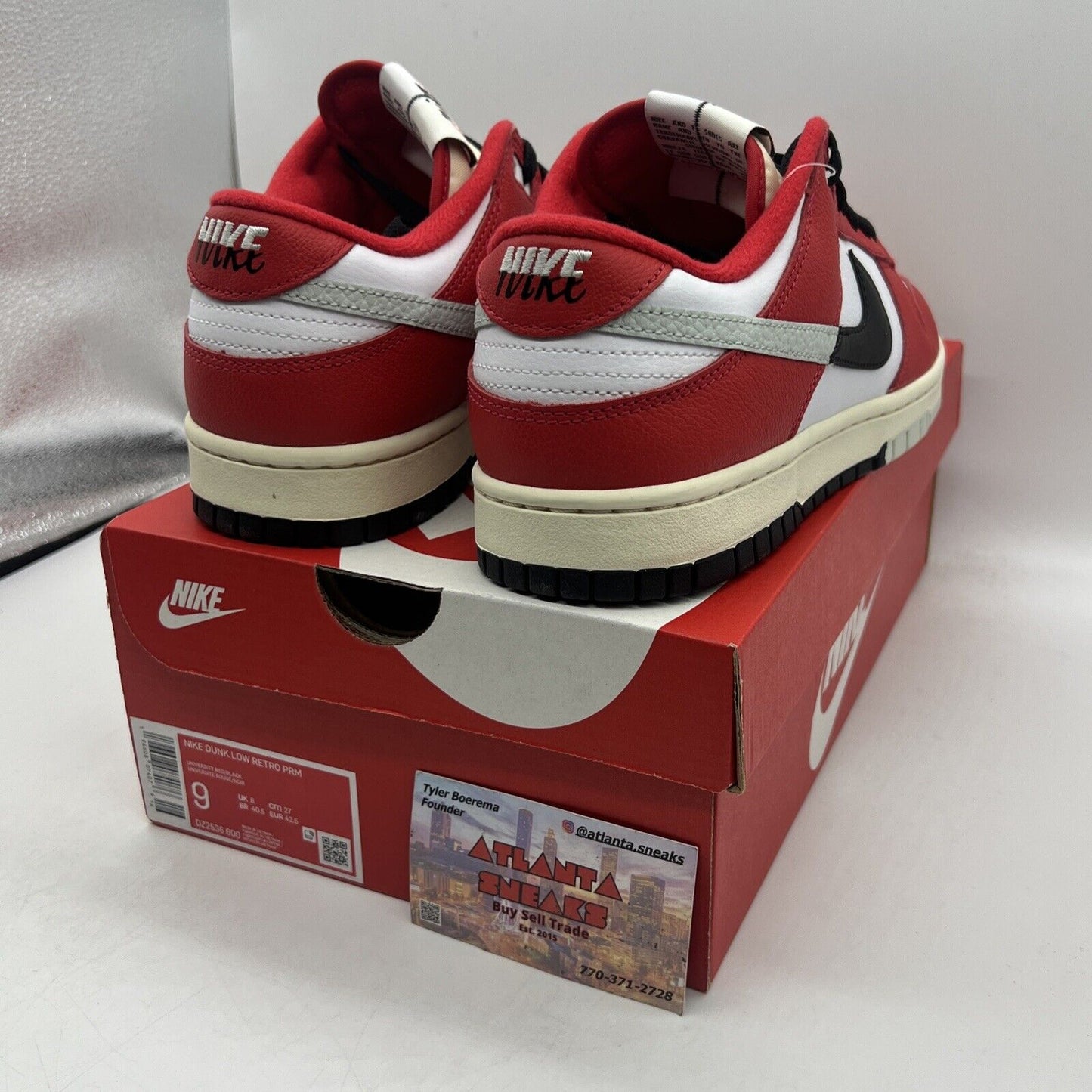 Size 9 - Nike Dunk Low Retro PRM Split - Chicago Brand New Og All