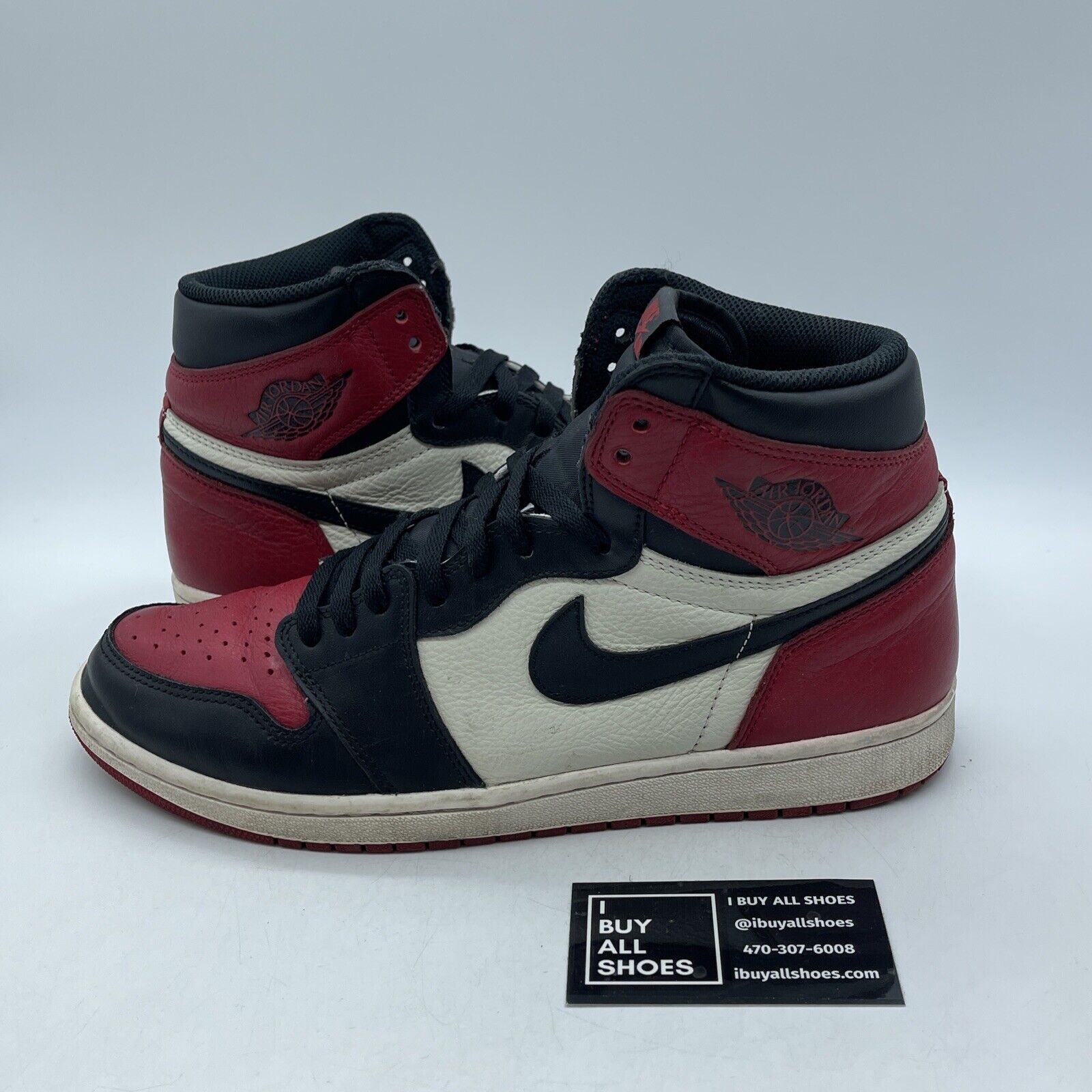 Size 11 - Jordan 1 Retro OG High Bred Toe Red Black White Leather (555088-610)