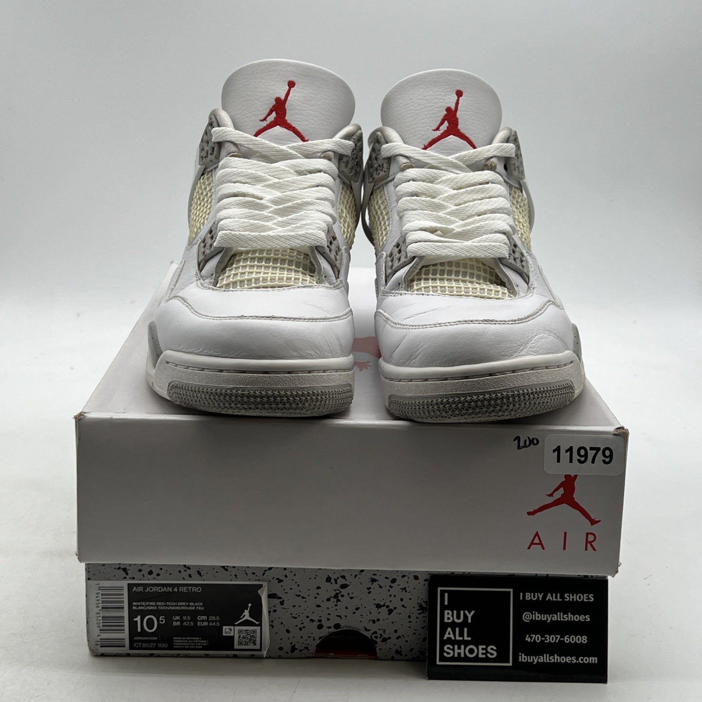 Size 10.5 - Air Jordan 4 Retro Mid White Oreo (CT8527-100)