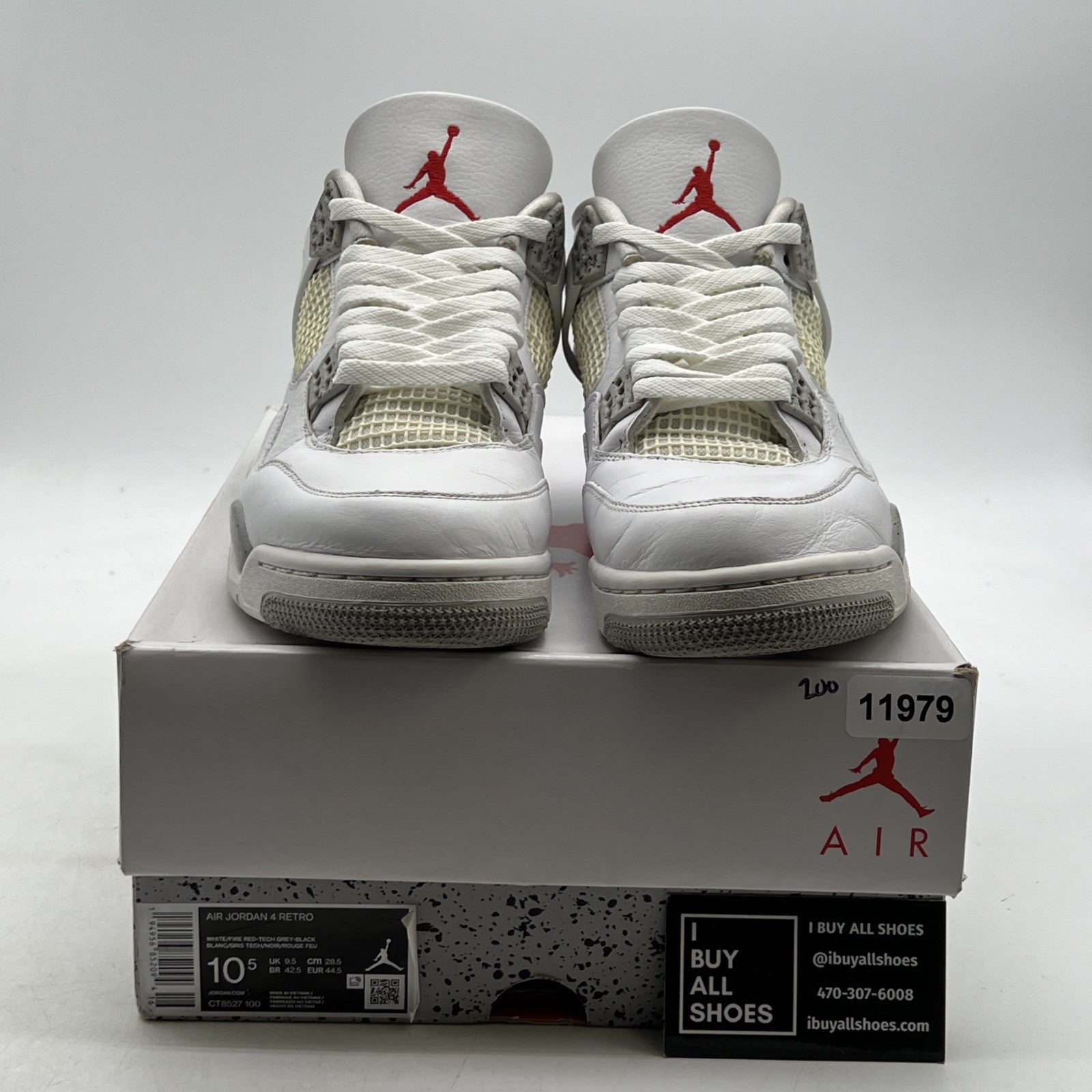Size 10.5 - Air Jordan 4 Retro Mid White Oreo (CT8527-100)