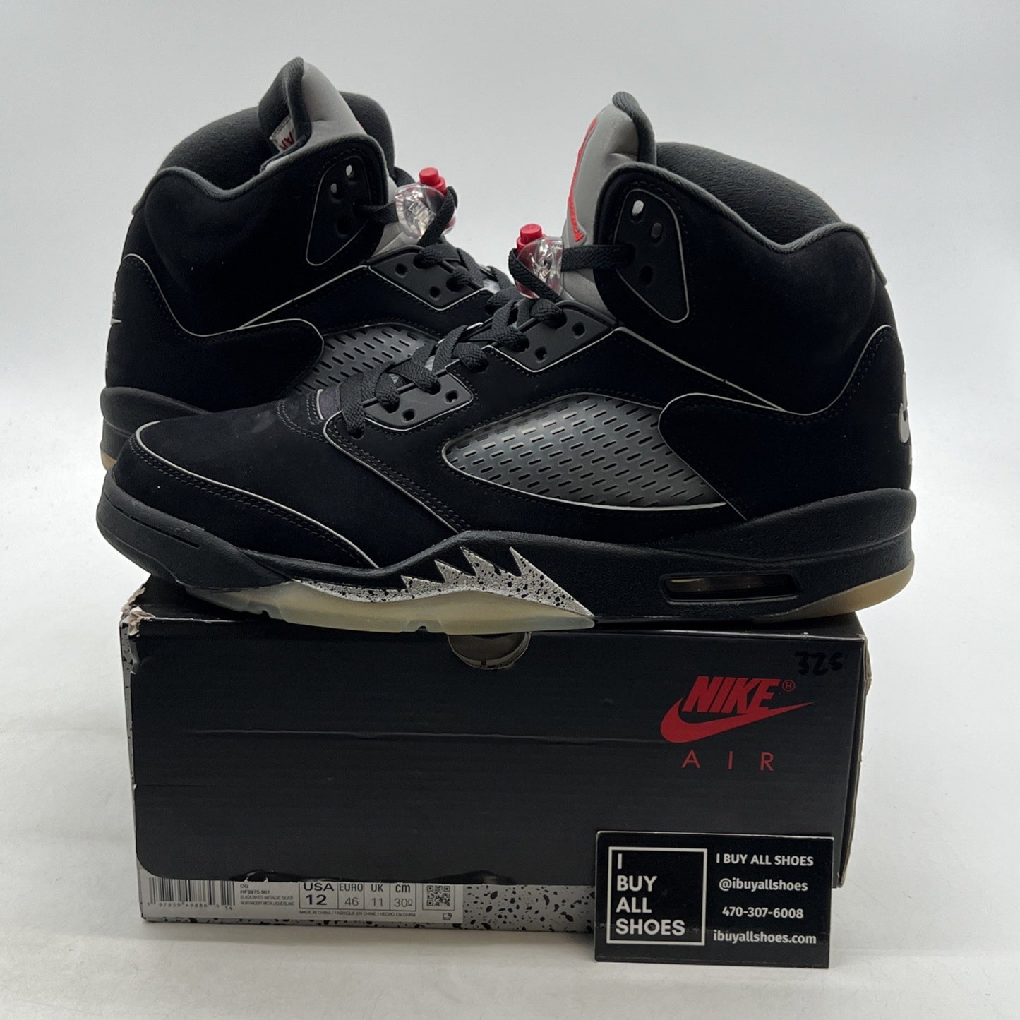 Size 12 - Air Jordan 5 Retro OG Black Metallic Reimagined (HF3975-001)