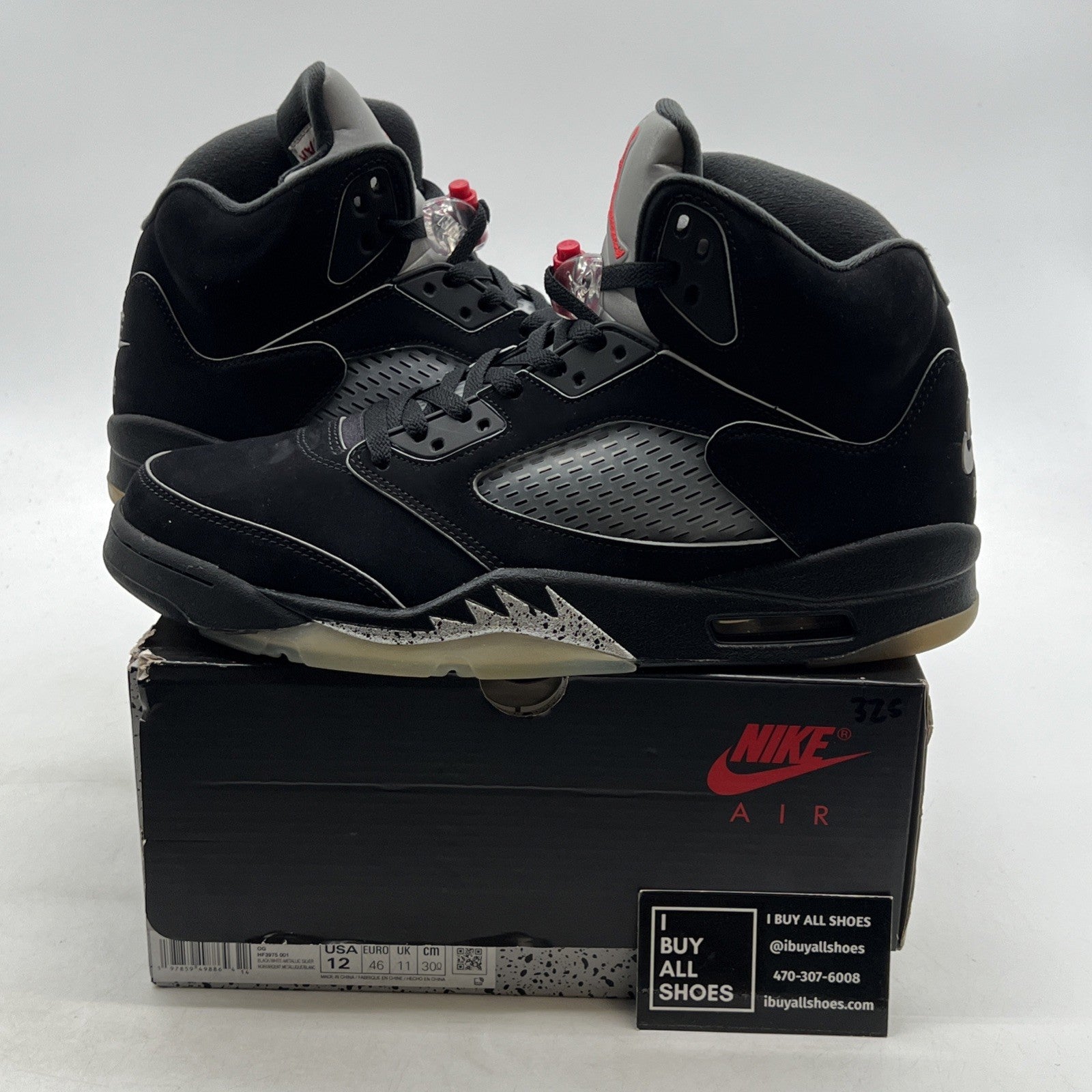 Size 12 - Air Jordan 5 Retro OG Black Metallic Reimagined (HF3975-001)