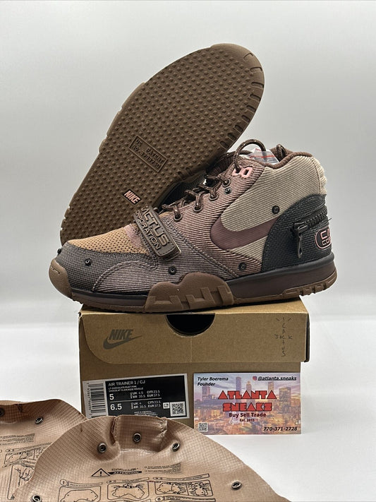 Size 5 - Nike Air Trainer 1 SP x Travis Scott Wheat