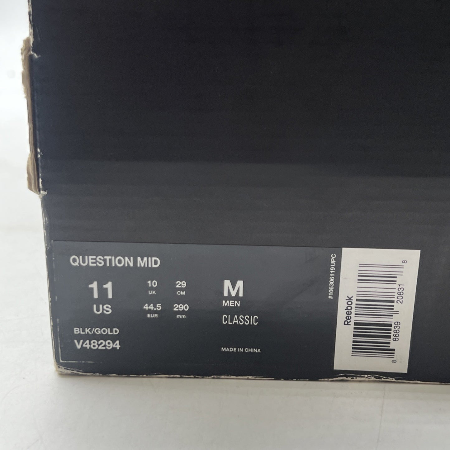 Size 11 - Reebok Question Mid New Years Eve (V48294)