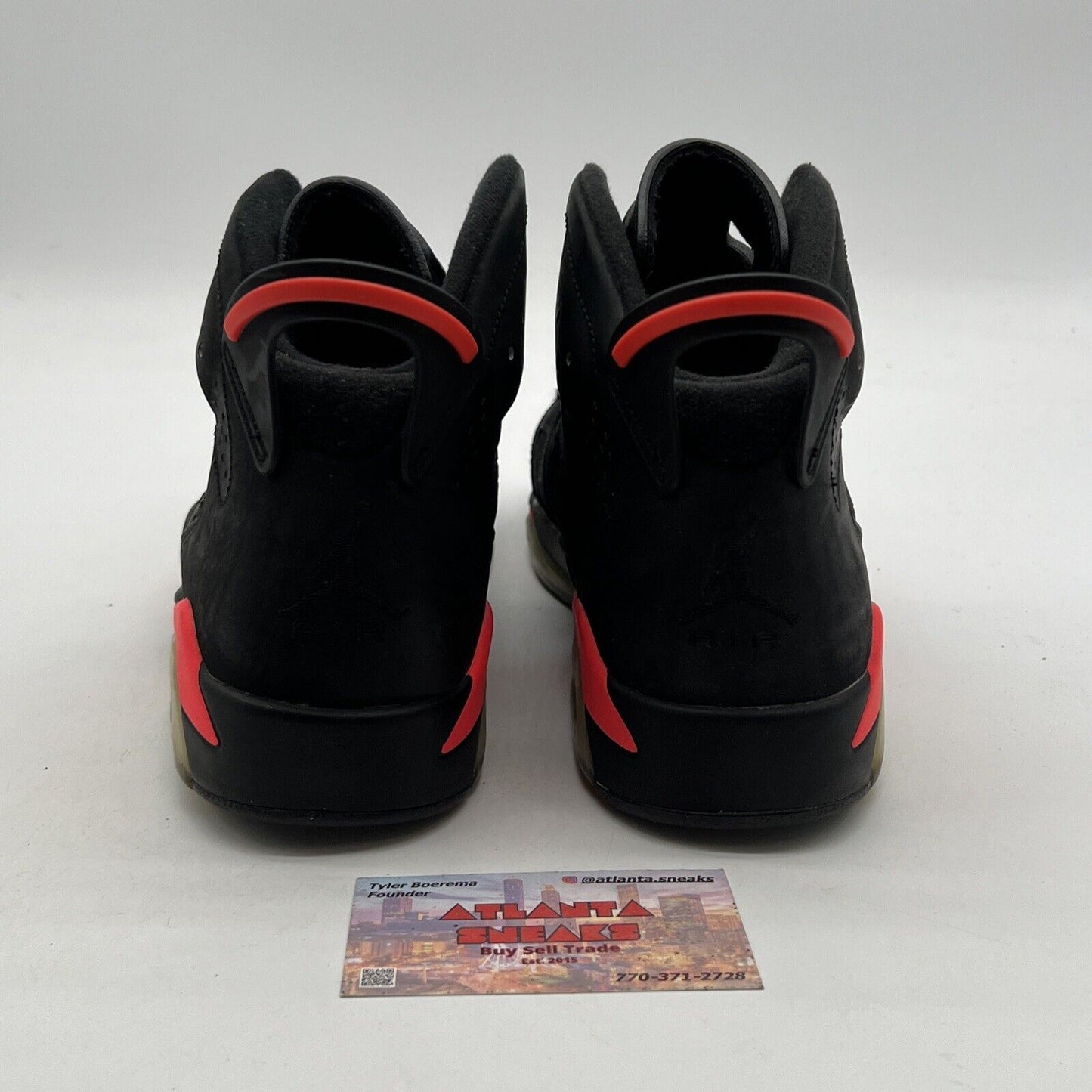 Size 8 - Air Jordan 6 Retro Infrared Black 2014 (384664-023)