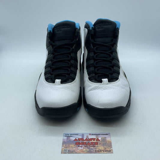 Size 10 - Air Jordan 10 Retro 2014 Powder Blue Black White Leather (310805-106)