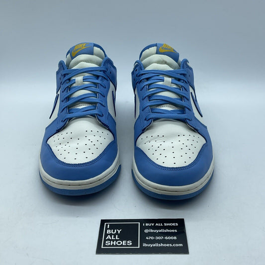 Size 12W - Nike Dunk Low Coast Blue White Yellow Leather Suede (DD1503-100)