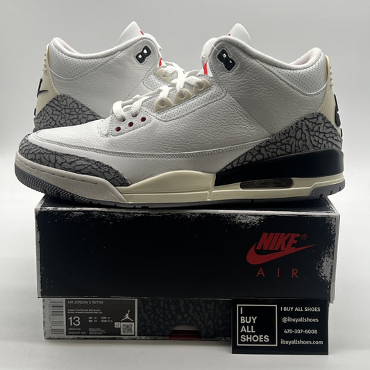 Size 13 - Air Jordan 3 Retro Mid White Cement Reimagined (DN3707-100)