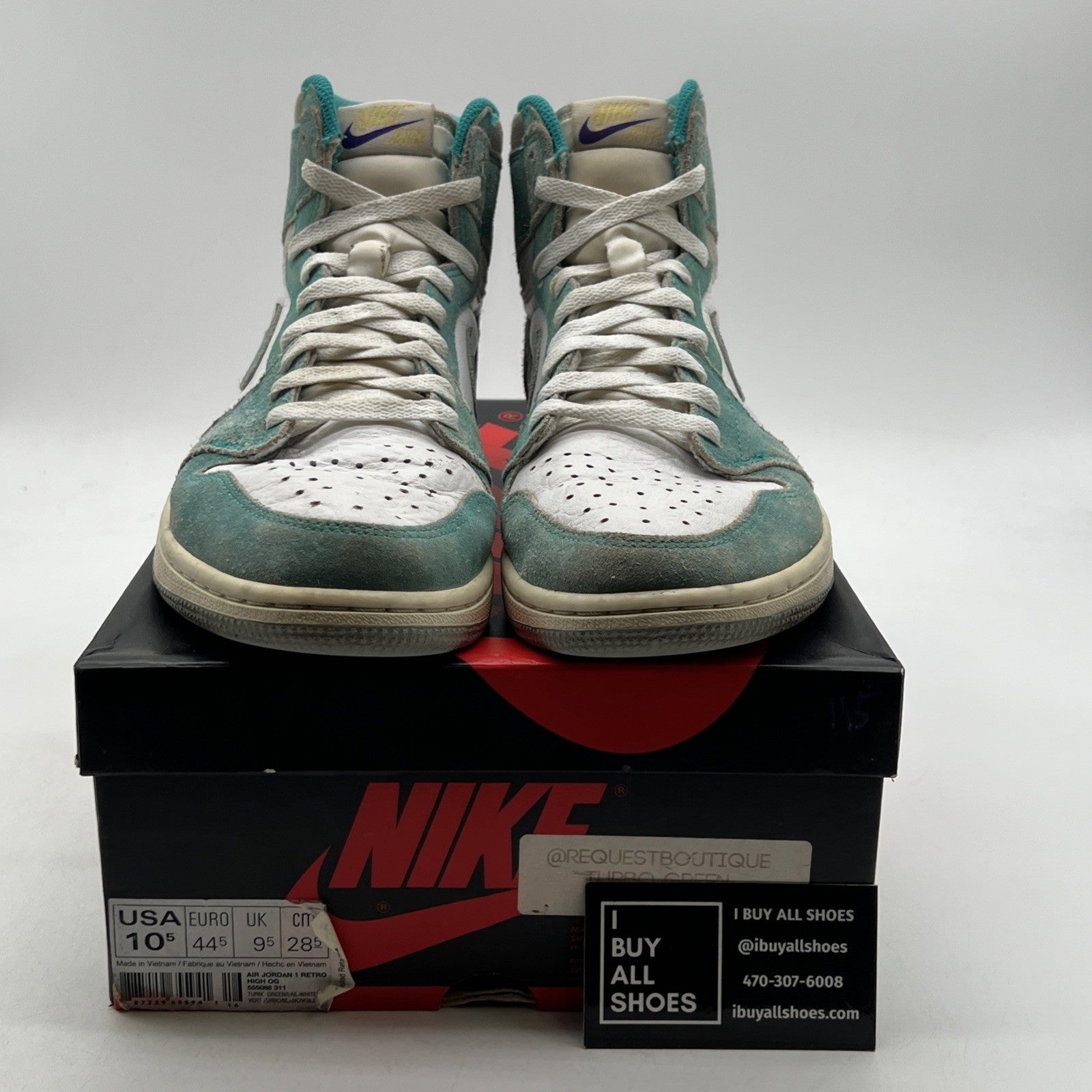 Size 10.5 - Air Jordan 1 Retro OG High Turbo Green (555088-311)
