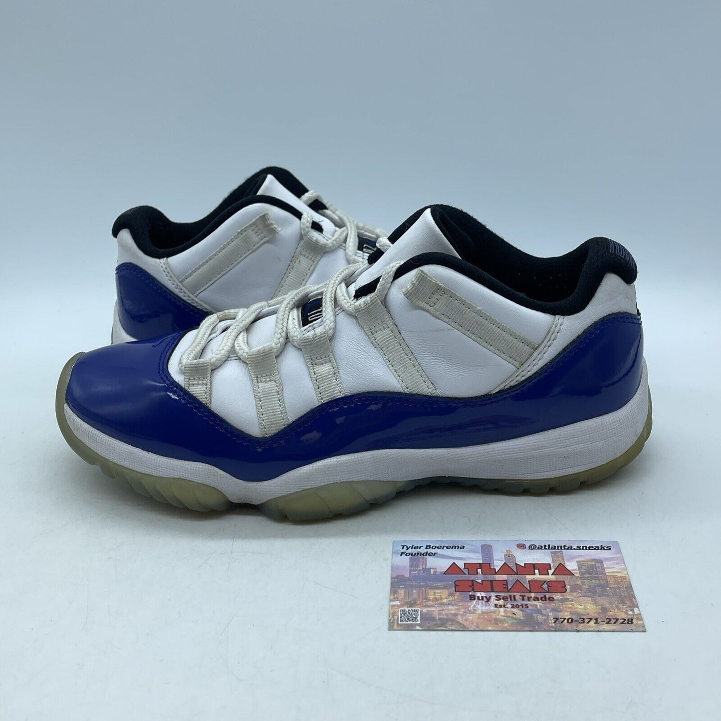 Size 8W - Air Jordan 11 Retro Low Concord Sketch Blue White Leather (AH7860-100)