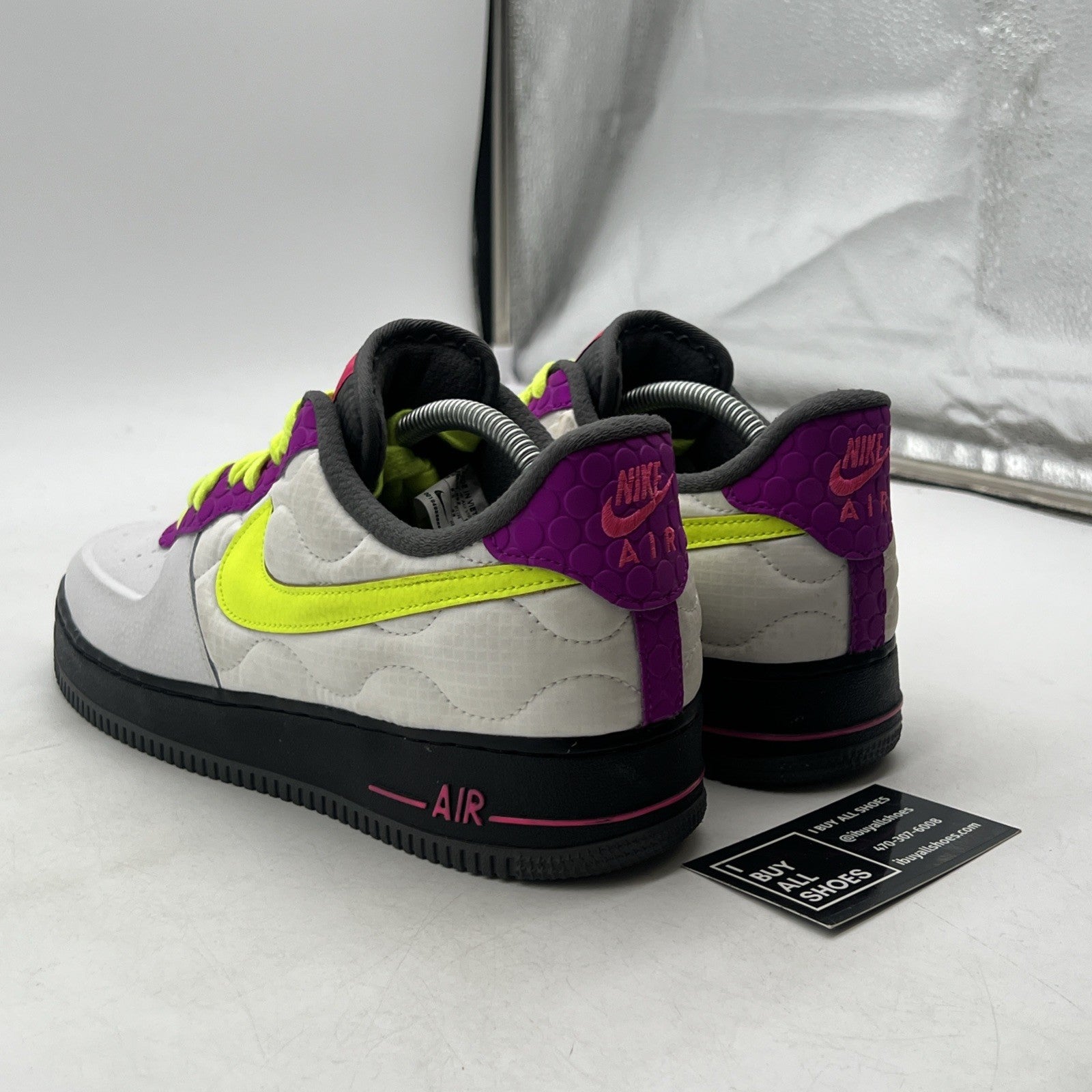Size 9.5 - Nike Air Force 1 Nike By You (DJ2655-992) White Purple Black 3M