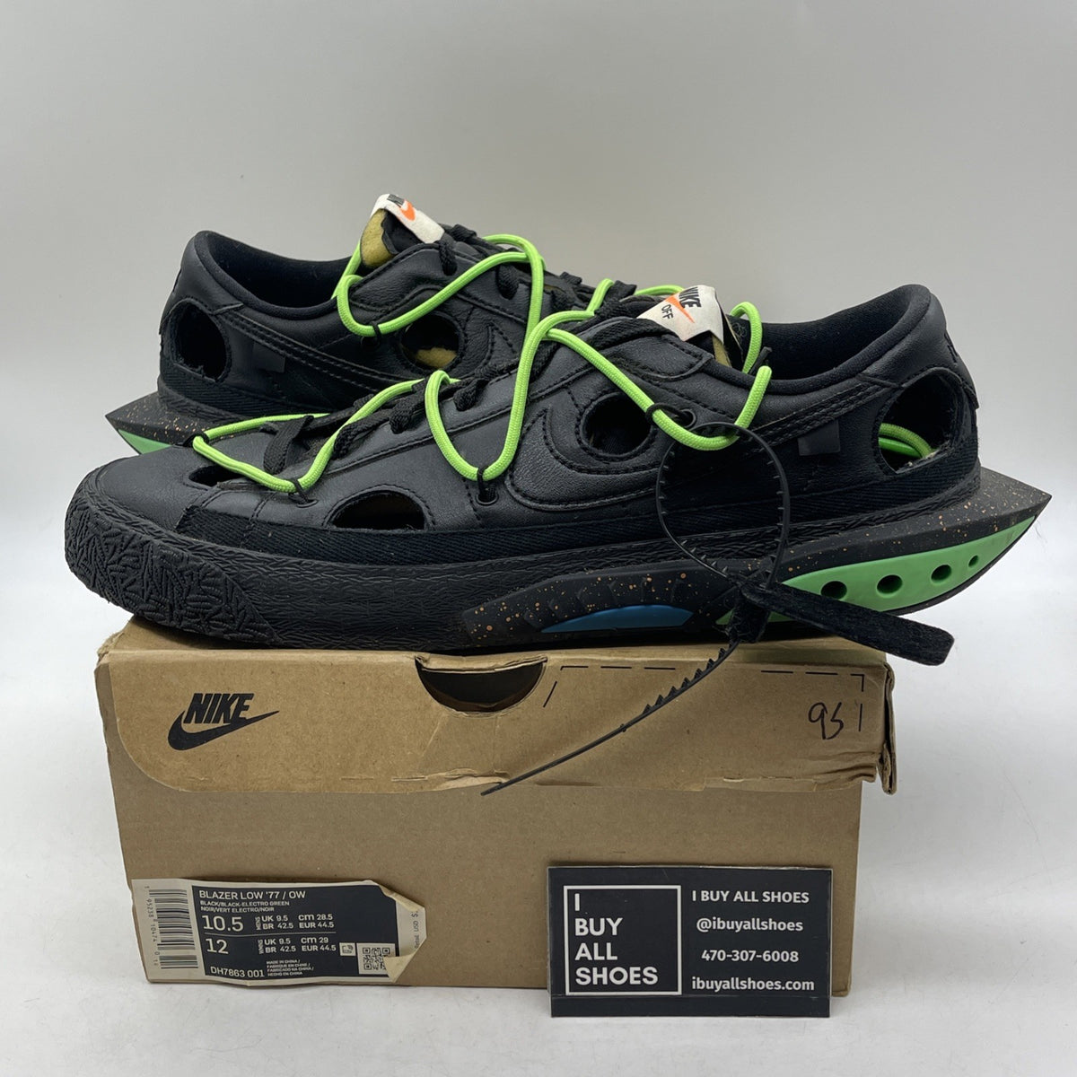 Size 10.5 - Off-White x Nike Blazer Low Black (DH7863-001)