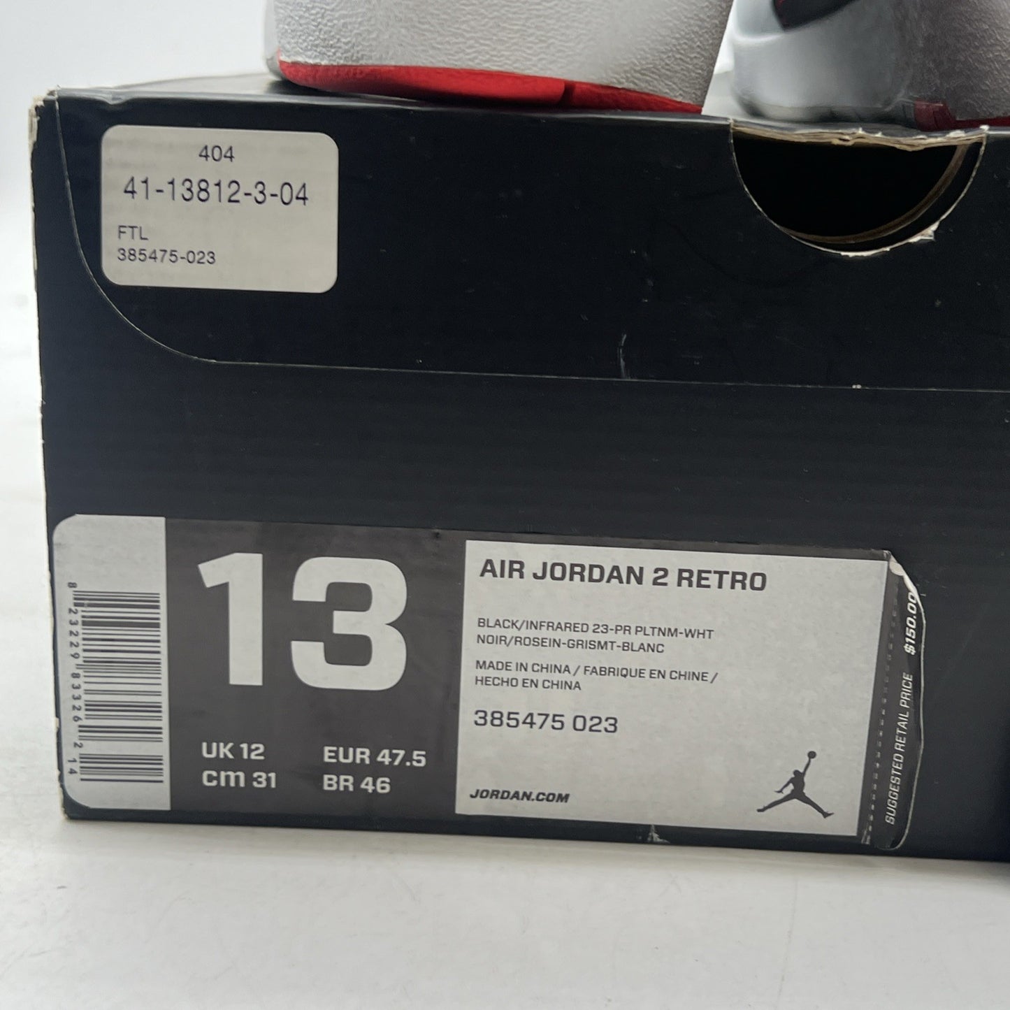 Size 13 - Air Jordan 2 Retro Infrared 23 (385475-023)