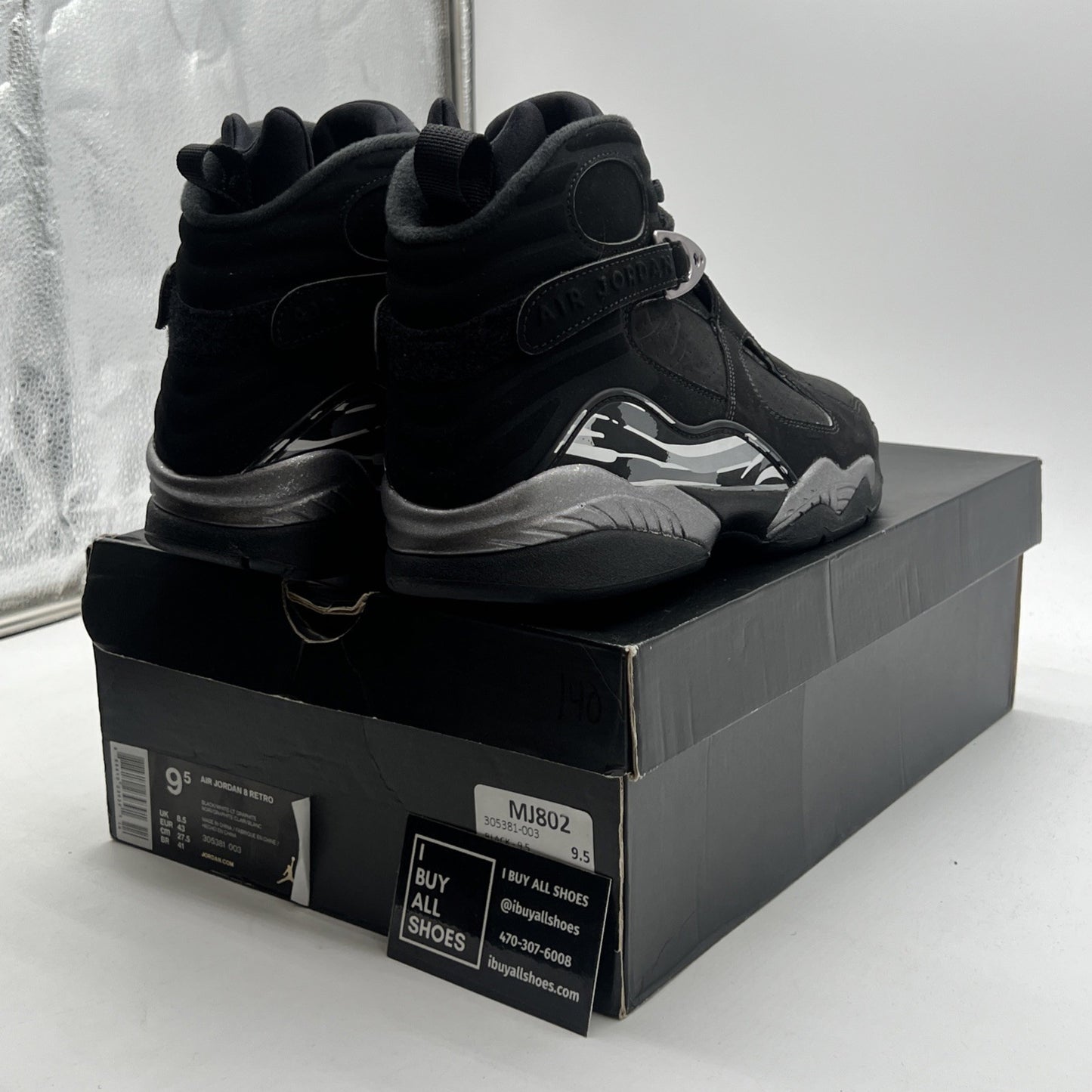 Size 9.5 - Air Jordan 8 Retro 2015 Chrome (305381-003)