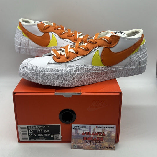 Size 10 - Nike Blazer Low x Sacai Magma Orange Brand New Og All