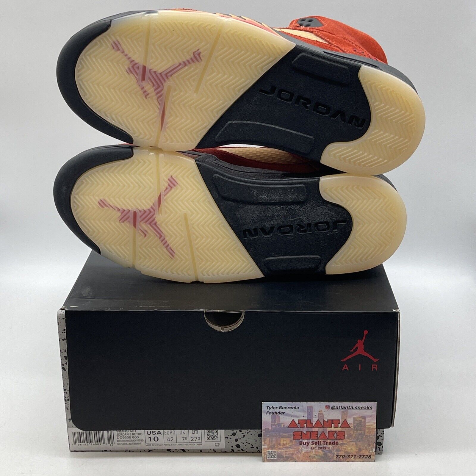 Size 10W - Air Jordan 5 Retro Dunk on Mars Orange Red Suede (DD9336-800)