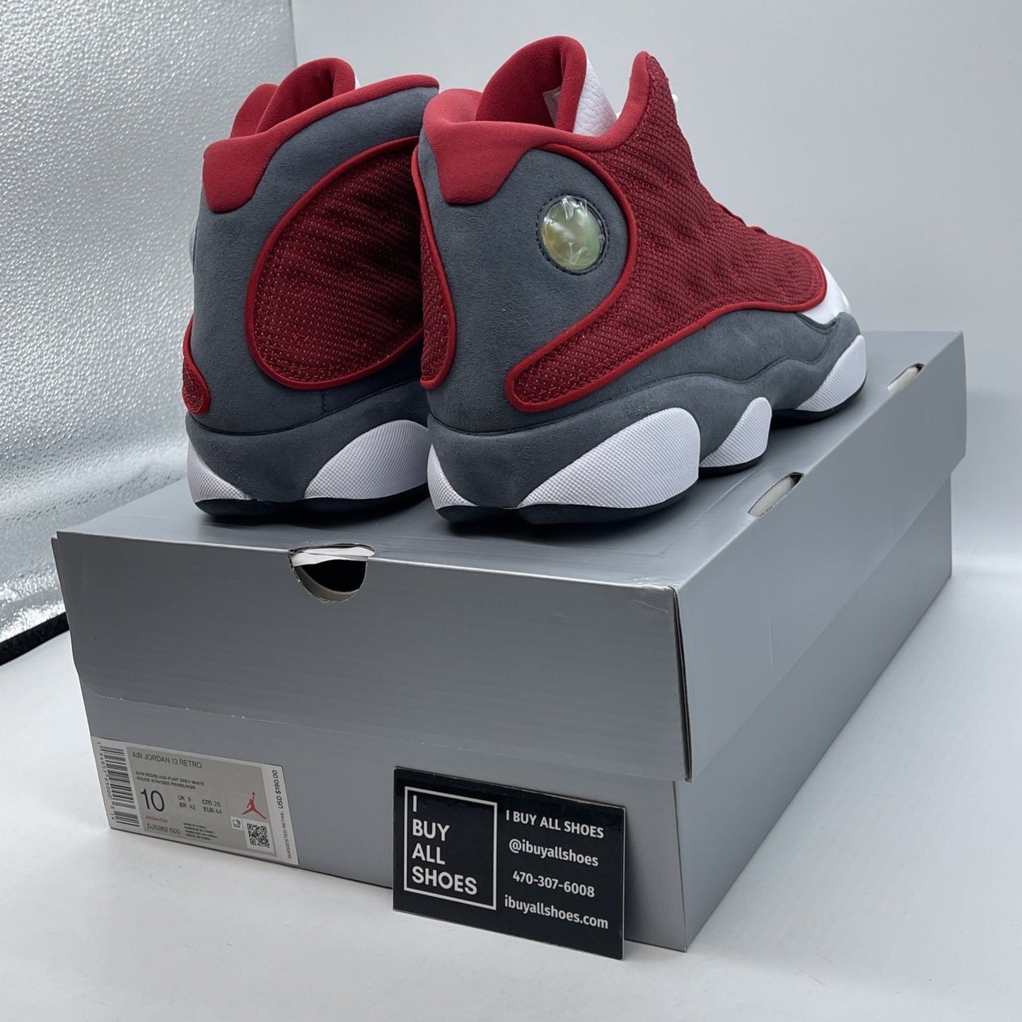 Size 10 - Jordan 13 Red White Grey Suede (DJ5982600)