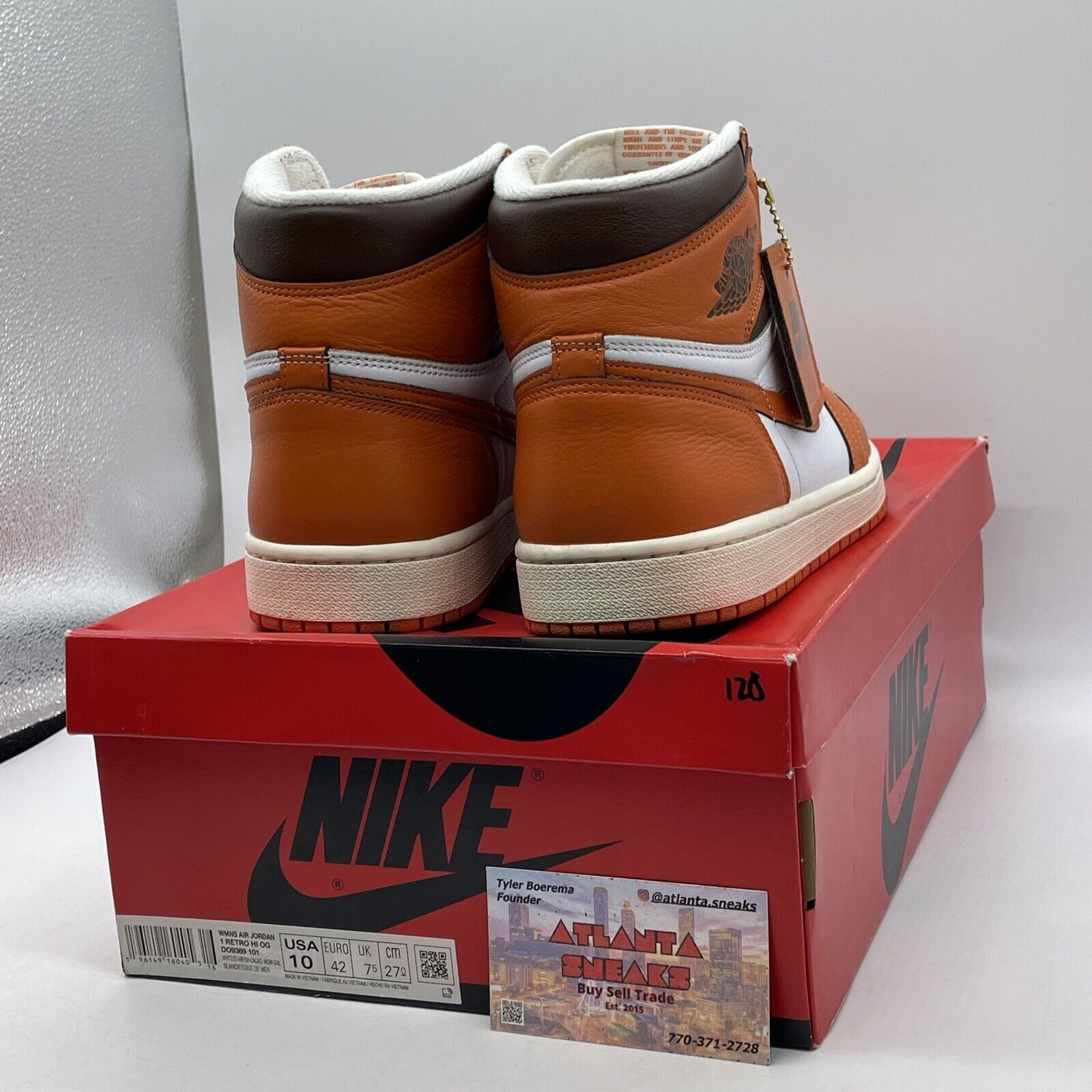 Size 10W - Jordan 1 Retro High OG Starfish Brown White Orange (DO9369-101)