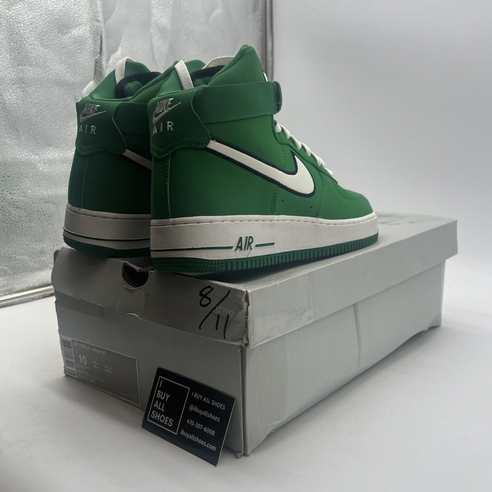 Size 10 - Nike Air Force 1 '07 High Pine Green (315121-301)