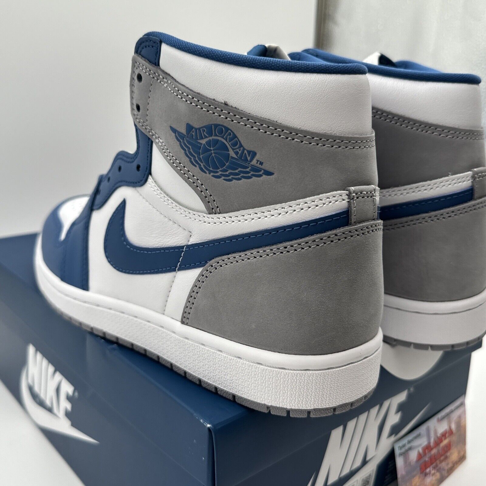 AIR JORDAN 1 RETRO HIGH OG 'TRUE BLUE' - DZ5485-410 Grey Blue White Size 10 New