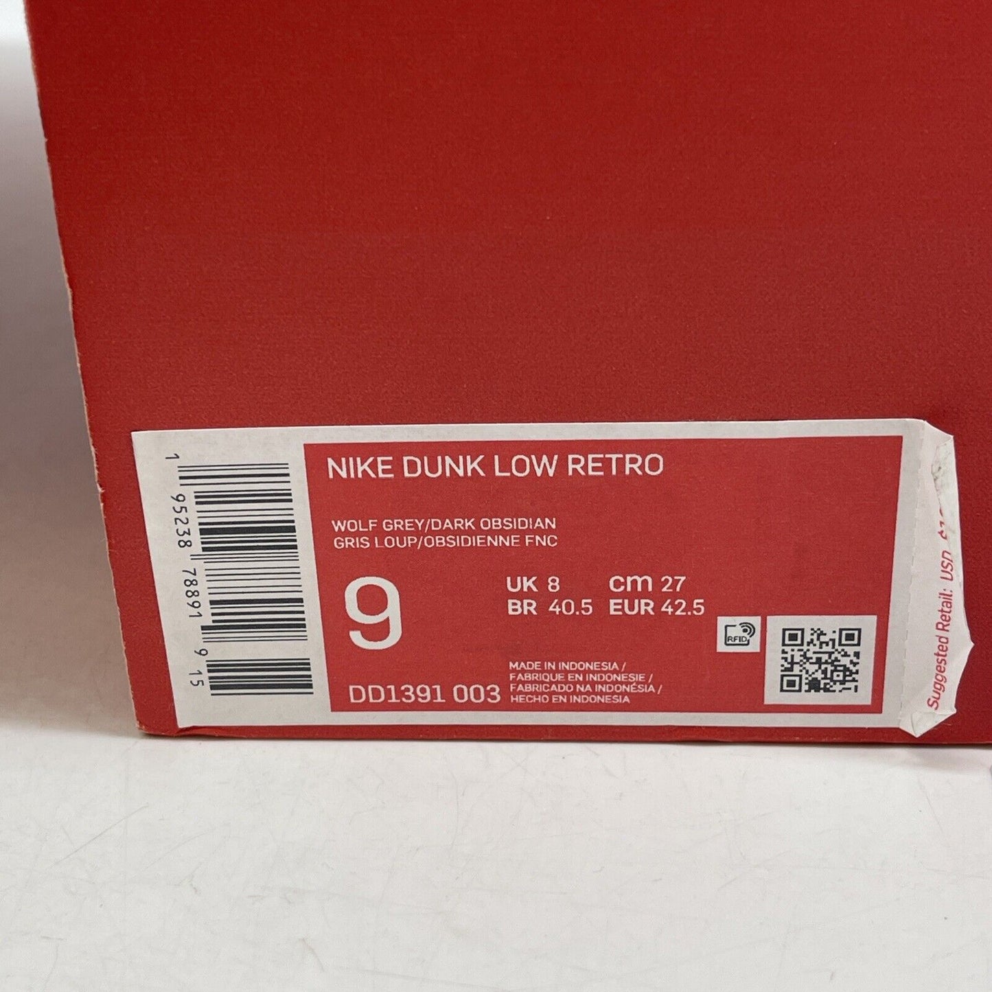 Size 9 - Nike Dunk Low Georgetown Navy White Grey Leather (DD1391-003)