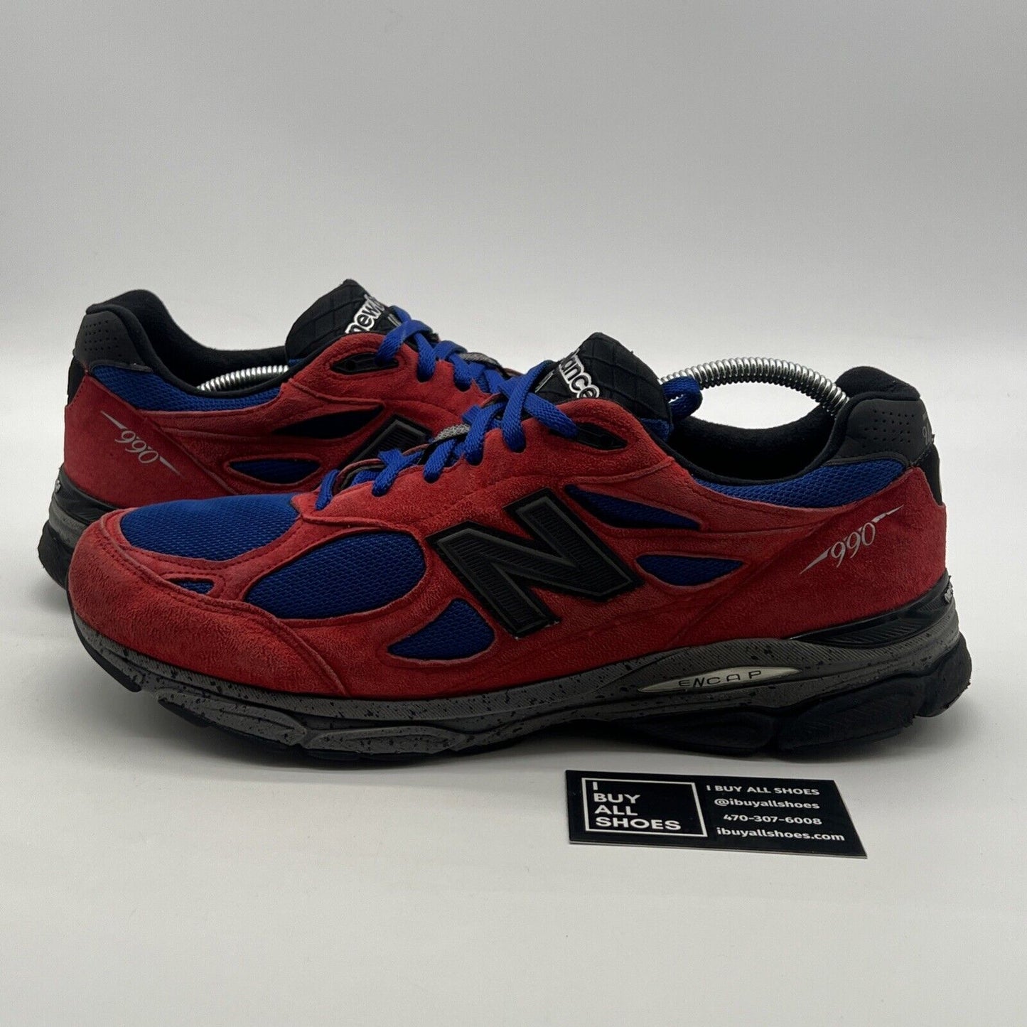 Size 12 - New Balance 990v3 Made In USA Red Suede (US990MC3)