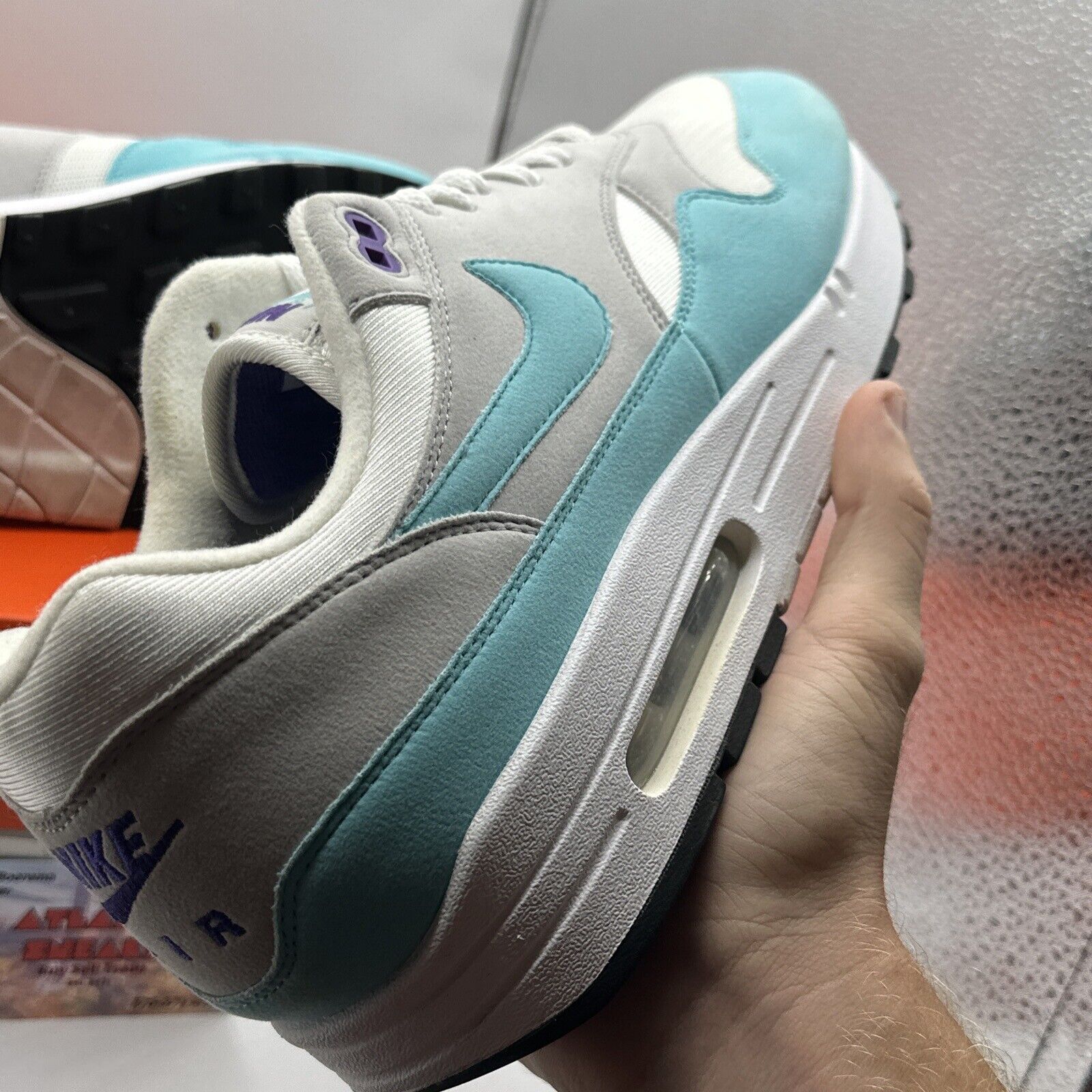 Size 12.5 - Nike Air Max 1 OG Aqua 2017 Anniversary With OG All Suede Light Blue