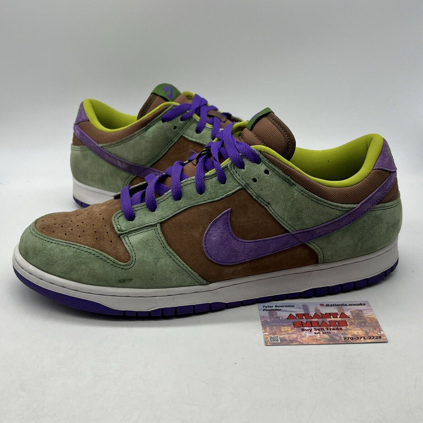 Size 14 - Nike Dunk SP Retro 2020 Low Veneer Purple Brown Green Suede DA1469-200