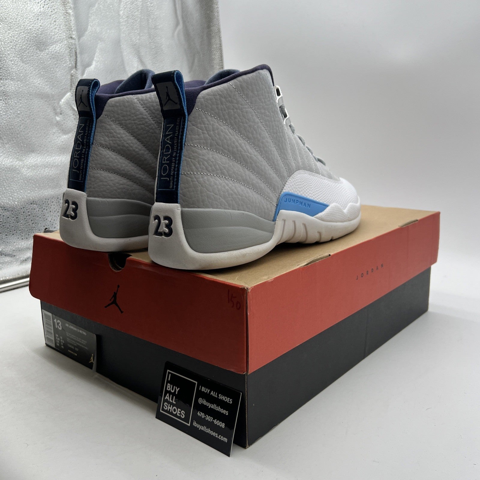 Size 13 - Air Jordan 12 Retro Grey University Blue (130690-007)