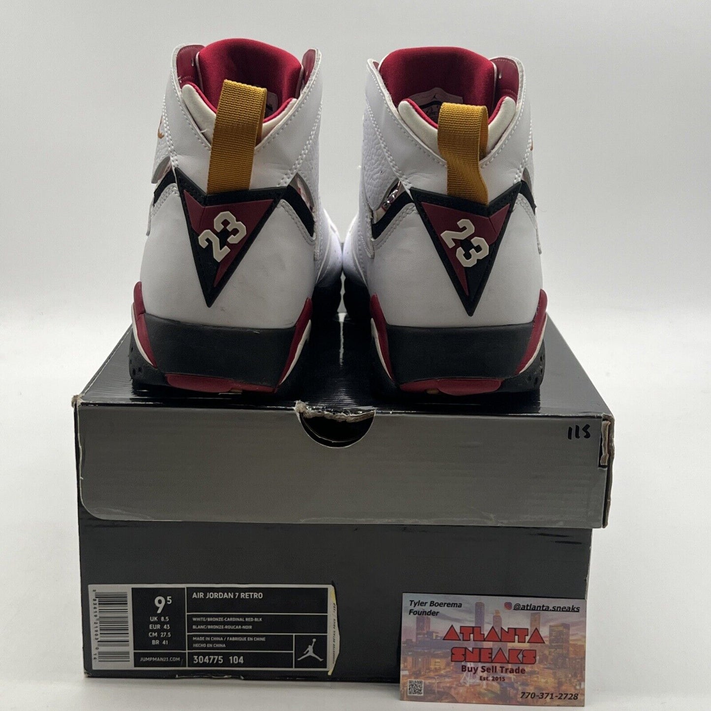 Size 9.5 - Air Jordan 7 Retro 2011 Cardinal (304775-104)