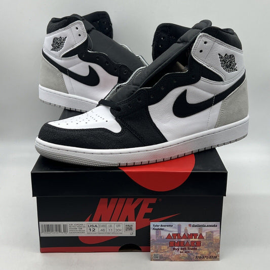 Size 12 - Jordan 1 Retro OG High Stage Haze Brand New Og All Black White