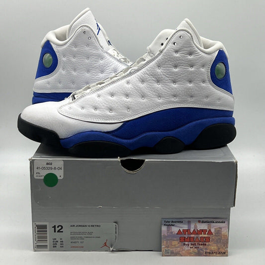 Size 12 - Air Jordan 13 Retro Hyper Royal Black White Blue Leather Suede Used