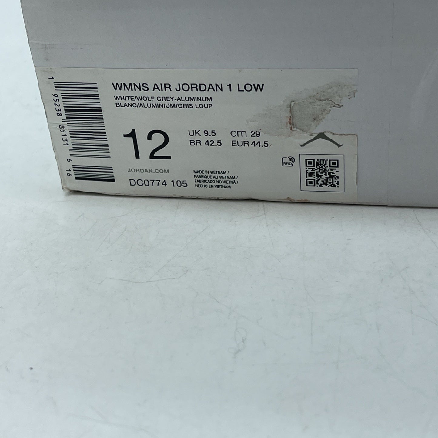 Size 11W - Air Jordan 1 Low White Wolf Grey (DC0774-105)