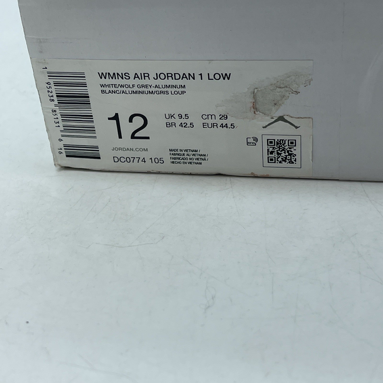 Size 11W - Air Jordan 1 Low White Wolf Grey (DC0774-105)