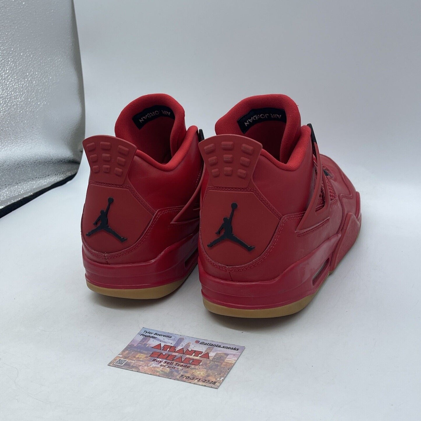 Size 13.5W - Air Jordan 4 Retro NRG Singles Day Red Black Leather (AV3914-600)