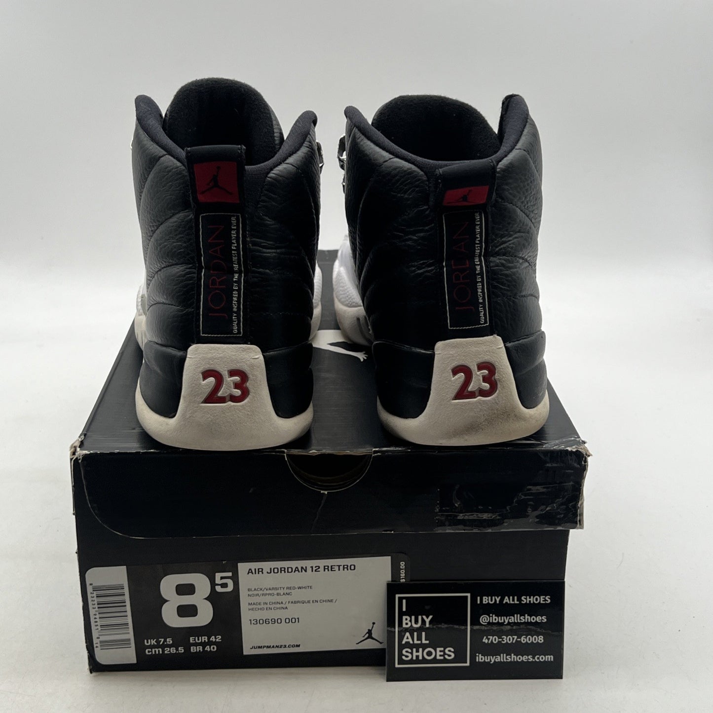 Size 8.5 - Air Jordan 12 Retro 2012 Playoff (130690-001)