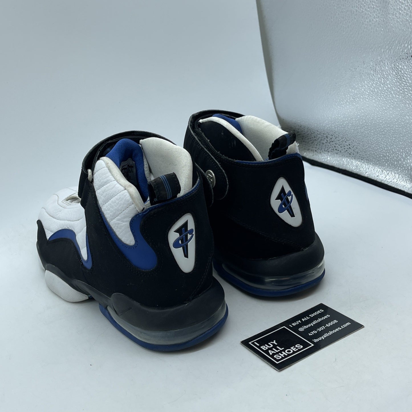 Size 10.5 - Nike Air Penny 4 OG Orlando Black White Suede Leather (864018-100)