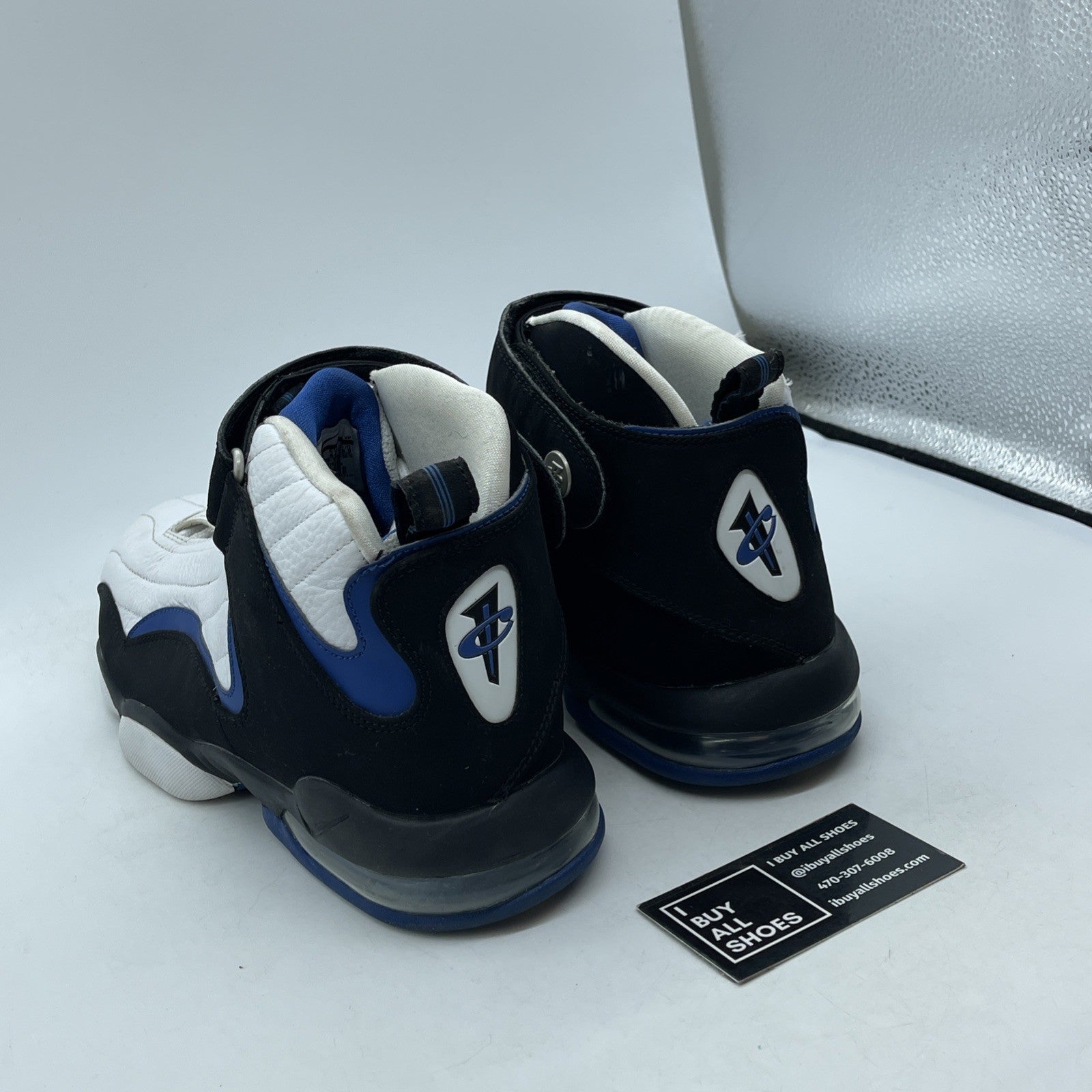 Size 10.5 - Nike Air Penny 4 OG Orlando Black White Suede Leather (864018-100)